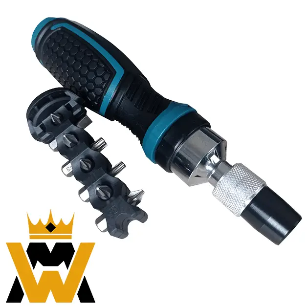 Atornillador Manual Tipo Matraca Con 8 Puntas E-10942